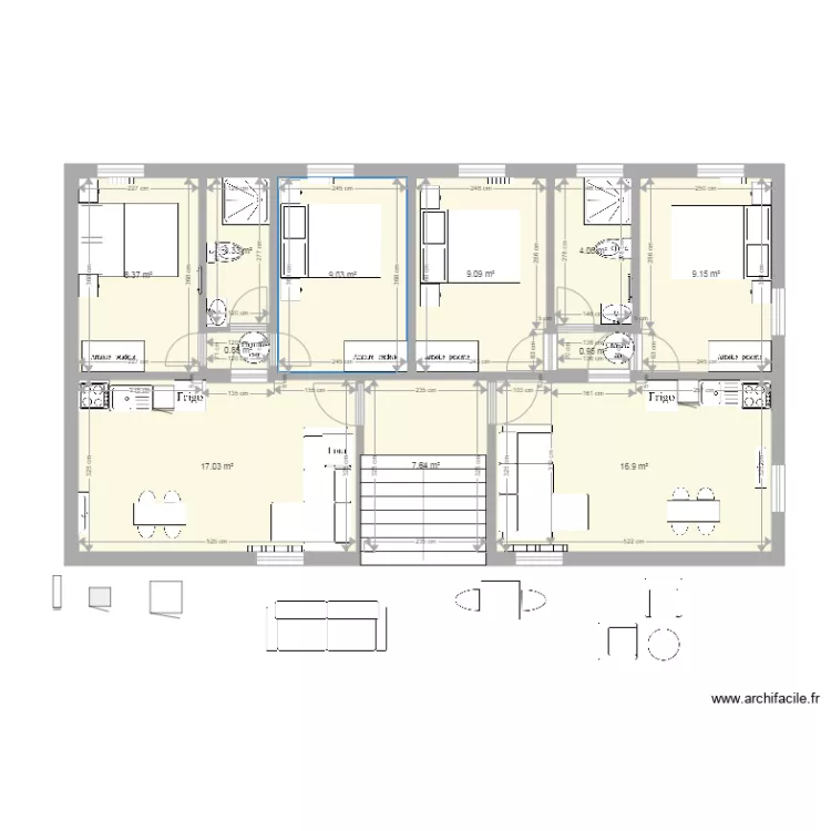 2&egrave;me Etage  gauche. Plan de 