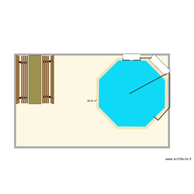 DUPIRE. Plan de 1 pièce et 60 m2
