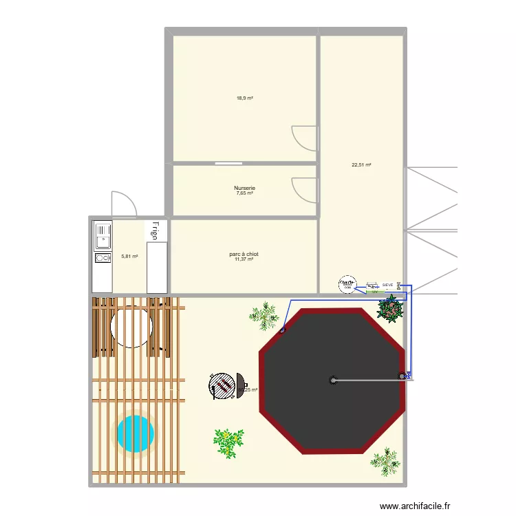 DUPIRE 2. Plan de 6  et 127 m²