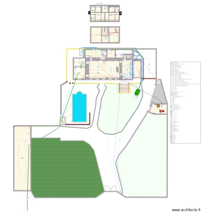 Maison. Plan de 29 pièces et 1617 m2