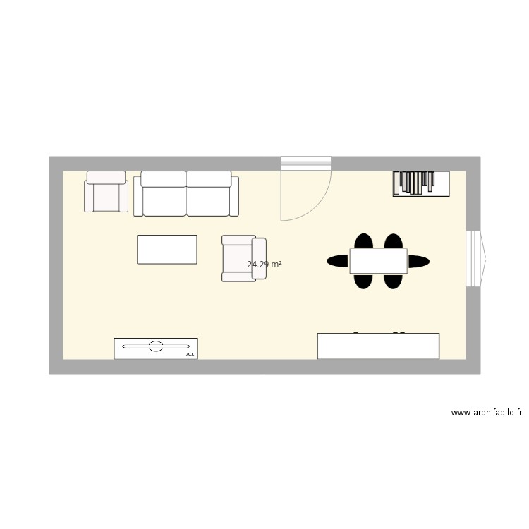 Salle salon 2. Plan de 0 pièce et 0 m2