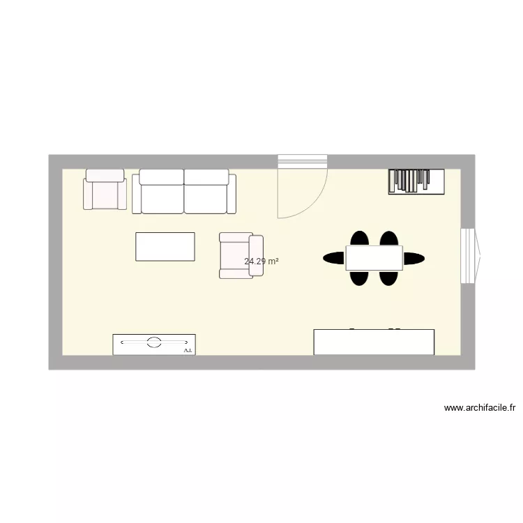 Salle salon 2. Plan de 
