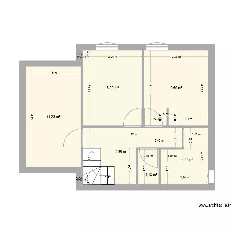 etage la noe. Plan de 8 et 44 m² etage la noe. Plan de 8 et 44 m²