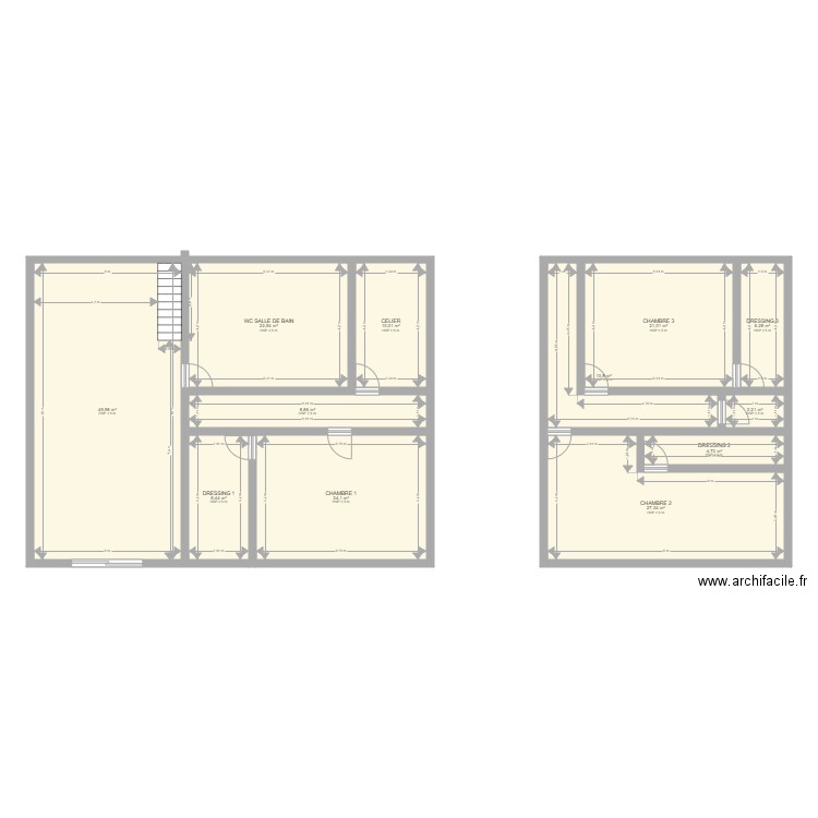 MAISON G. Plan de 12 pièces et 196 m2
