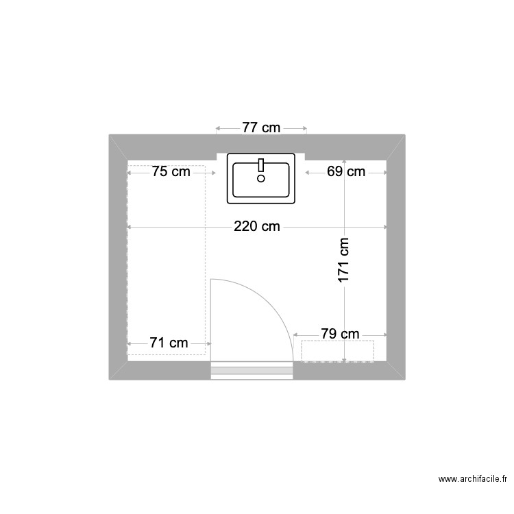 SDB Rousselière. Plan de 0 pièce et 0 m2