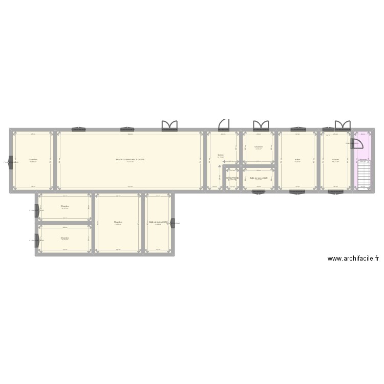 ROCHON. Plan de 15 pièces et 475 m2