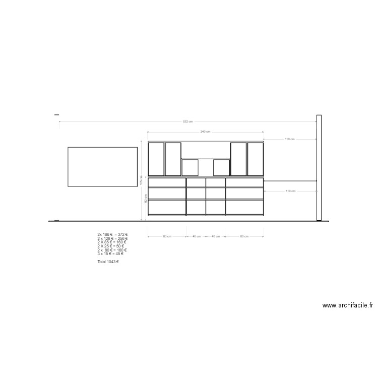 mur salle a manger 4. Plan de 0 pièce et 0 m2