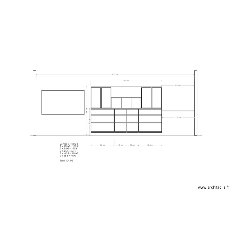 mur salle a manger 4. Plan de 0 pièce et 0 m2