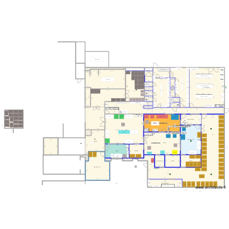 oct lolo. Plan de 52 pièces et 1474 m2