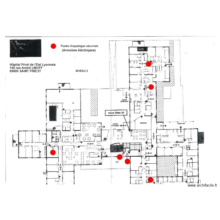 Plan H P E L  69800 SAINT PRIEST Niveau 0. Plan de 0 pièce et 0 m2