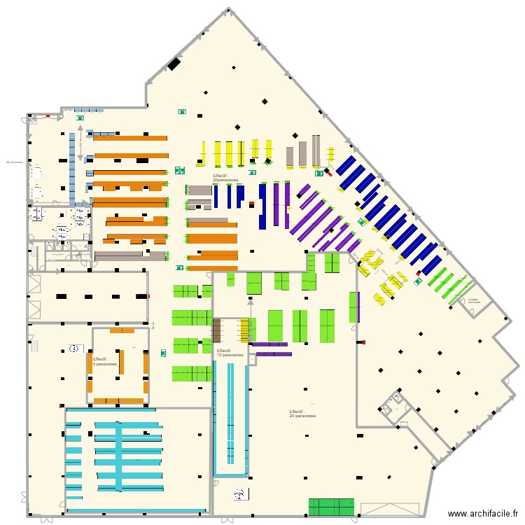 Reuilly PAHSE 2 V1. Plan de 20 pièces et 838 m2