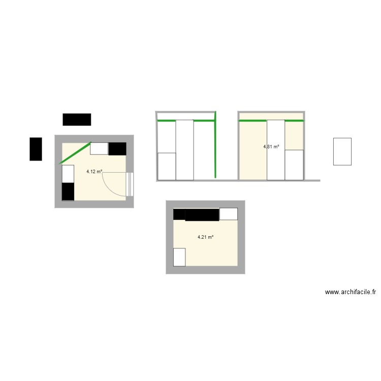 caisson. Plan de 0 pièce et 0 m2