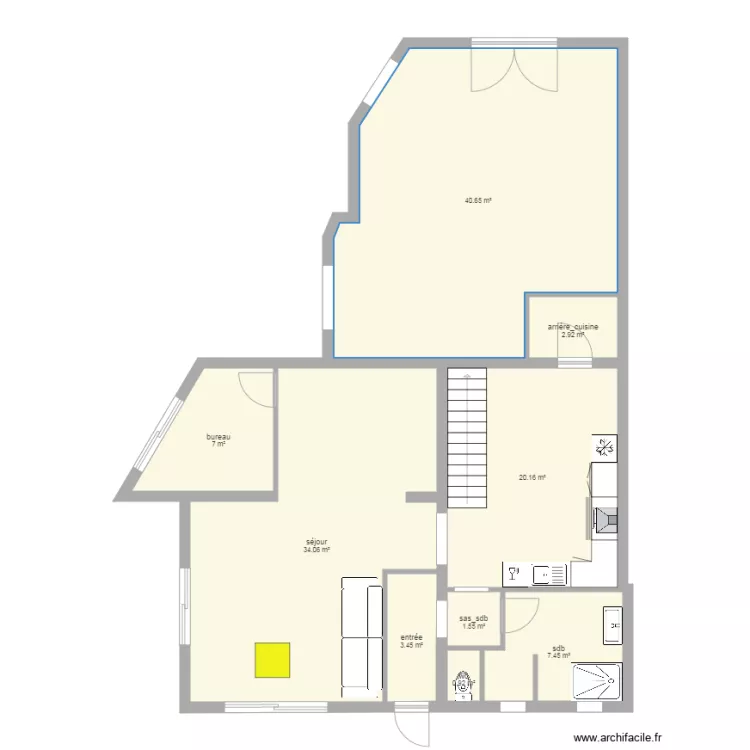 Dunantapres. Plan de 