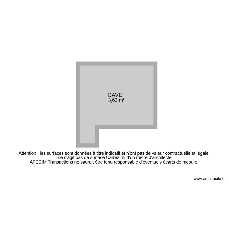 BI 8064 CAVE. Plan de 