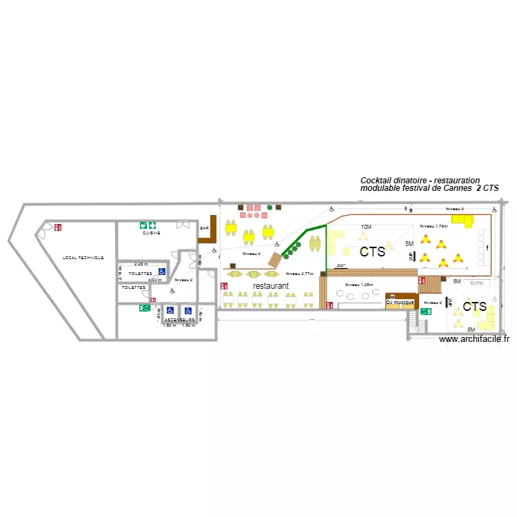 projet festival de Cannes 2 CTS. Plan de 