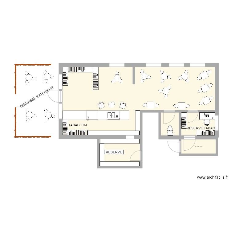 TAbac CAFE DES SPORT. Plan de 0 pièce et 0 m2