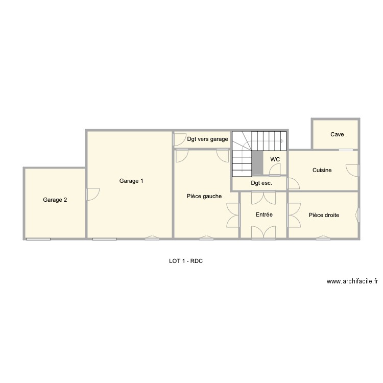 pontoise LOT 1 RDC. Plan de 0 pièce et 0 m2