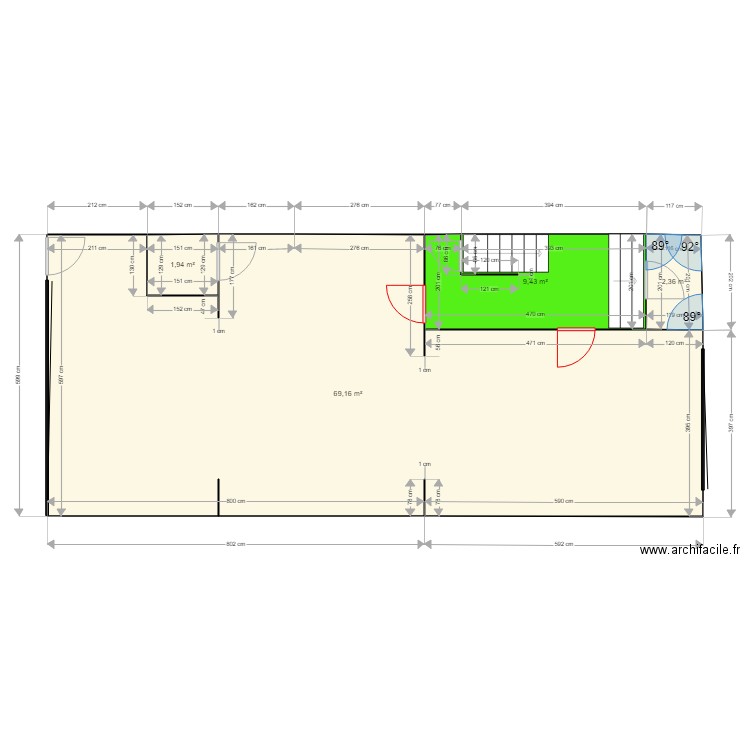 +1 tranquilité.. Plan de 4 pièces et 83 m2