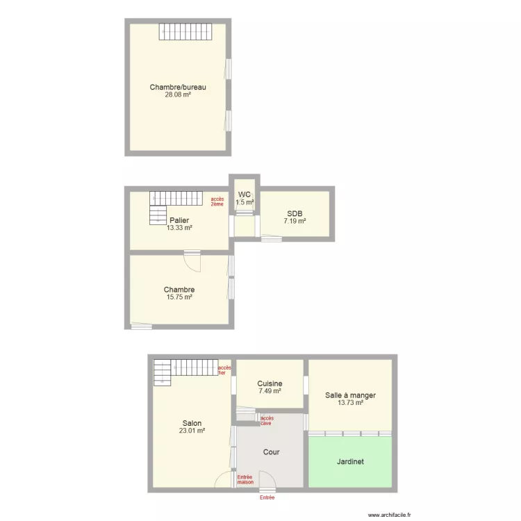 Thirault Marie. Plan de 