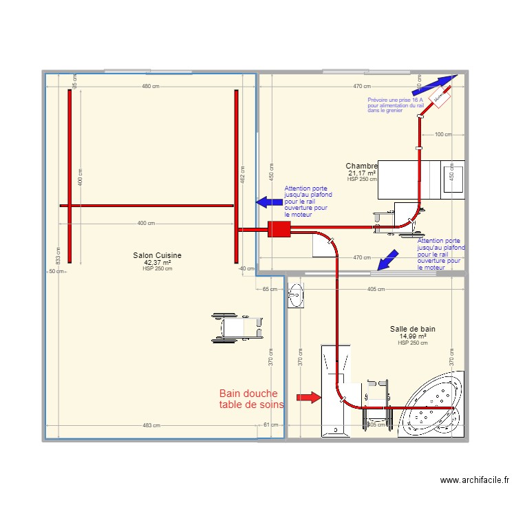 SALICIO16. Plan de 3 pièces et 79 m2