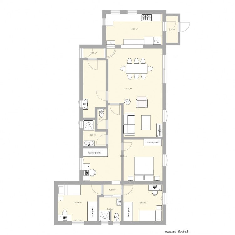 global st med. Plan de 0 pièce et 0 m2