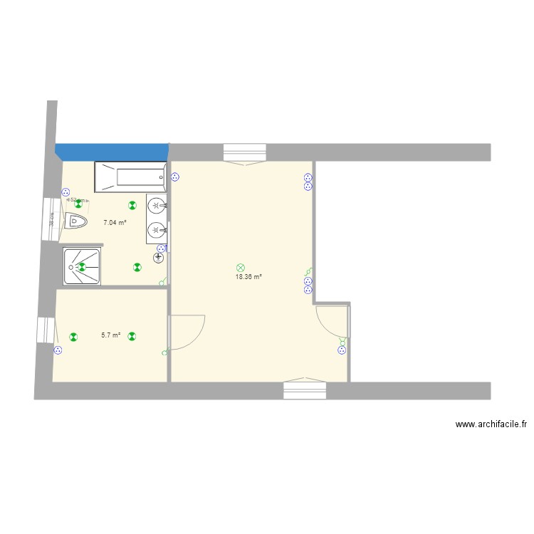 Salle de bain Rethondes. Plan de 0 pièce et 0 m2