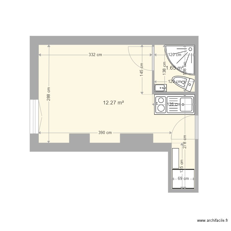 Chabrol messanine. Plan de 0 pièce et 0 m2