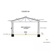 coupe AA  abri agricole