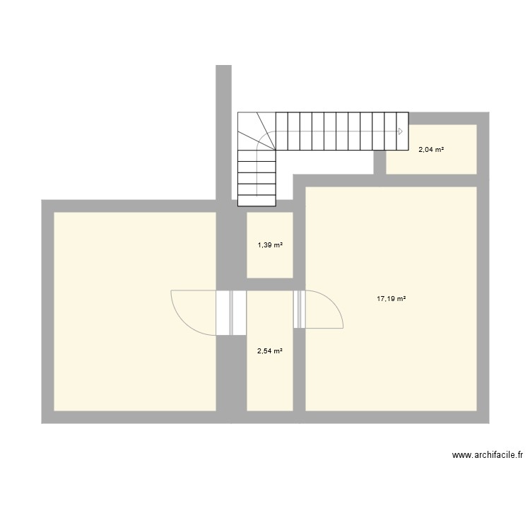 vraidimensions. Plan de 5 pièces et 9 m2