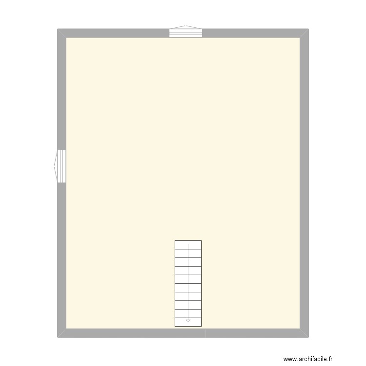 combles - sans cotes. Plan de 1 pièce et 63 m2