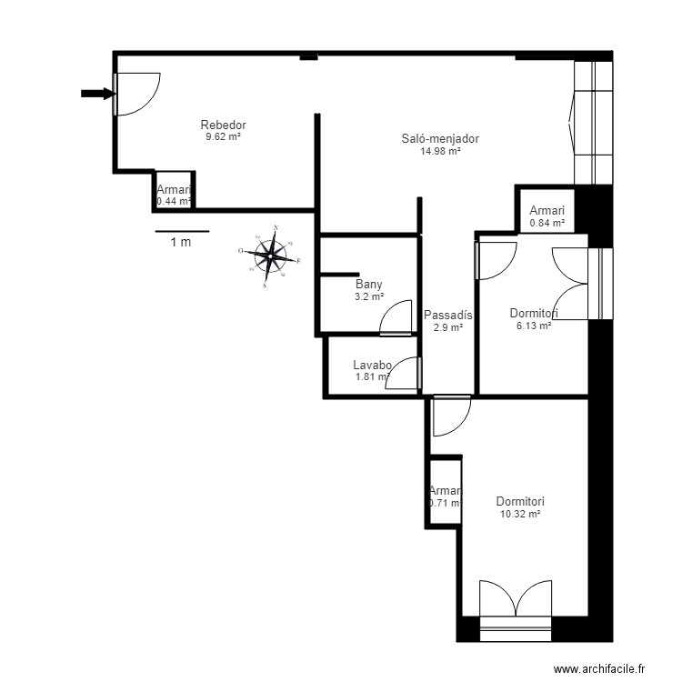 ED LES ARRIBES BLOC A PLANTA 3 AP 134. Plan de 0 pièce et 0 m2