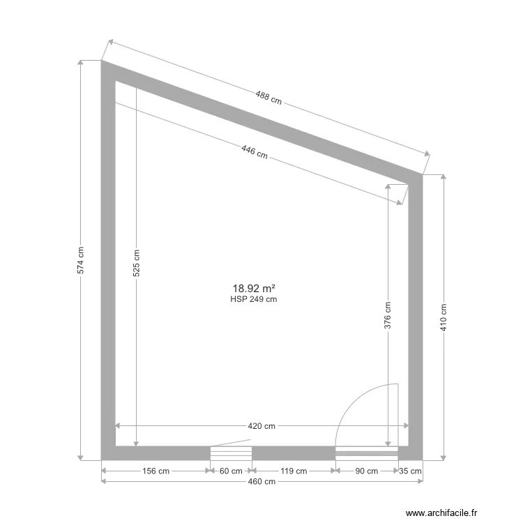 Abri de jardin . Plan de 