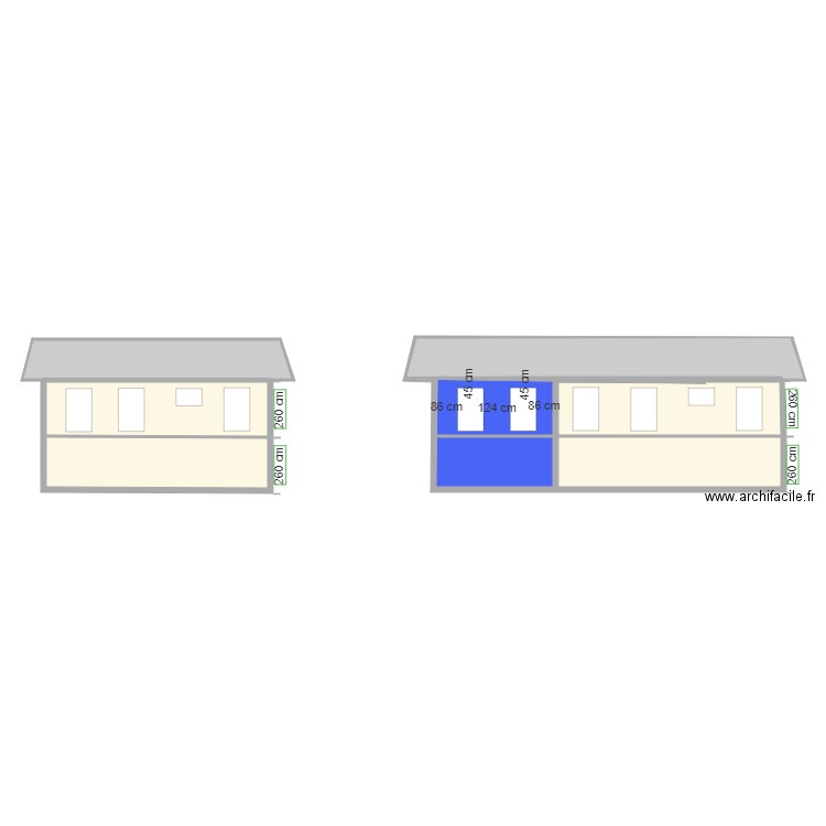 Facade 2. Plan de 0 pièce et 0 m2