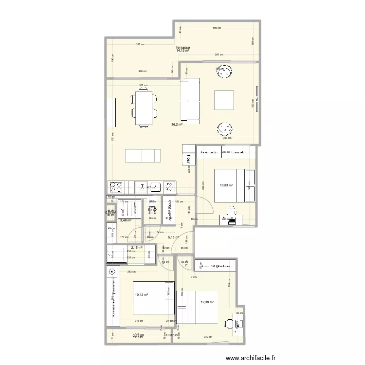 Pornichet Virginia V1. Plan de 