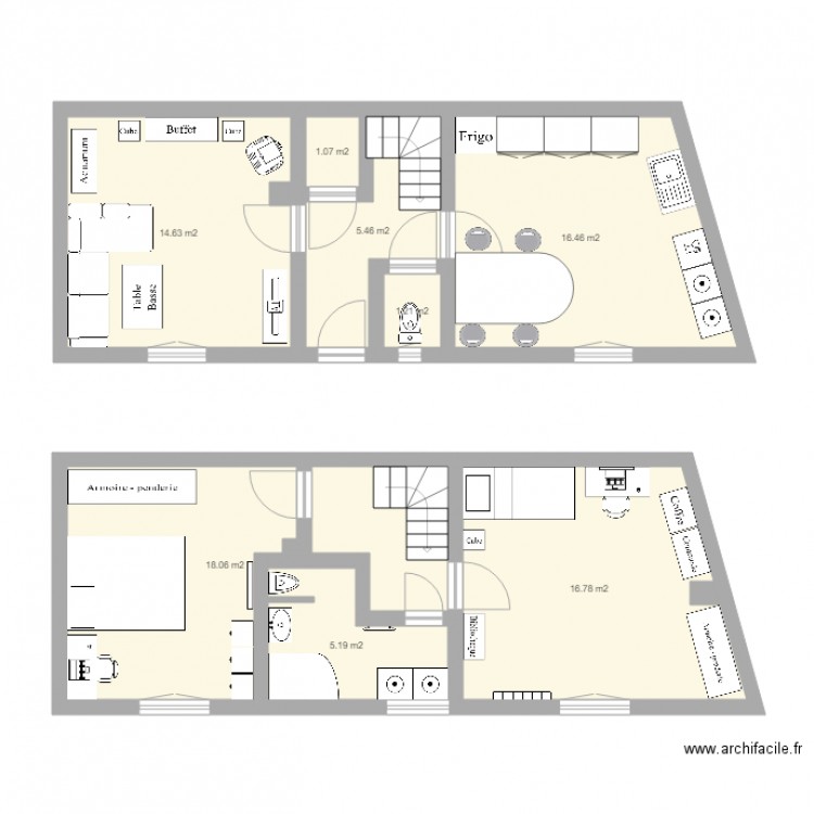 1 er etage 01. Plan de 0 pièce et 0 m2