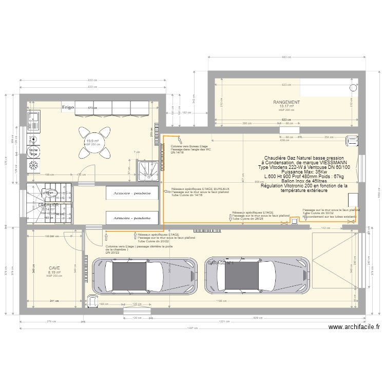 PLAN SOUS SOL LUISANT CHAUFFAGE. Plan de 0 pièce et 0 m2