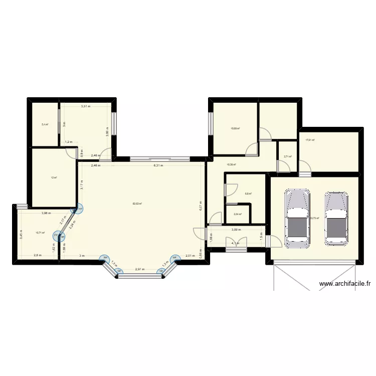 Maison2. Plan de 12 et 195 m² Maison2. Plan de 12 et 195 m²
