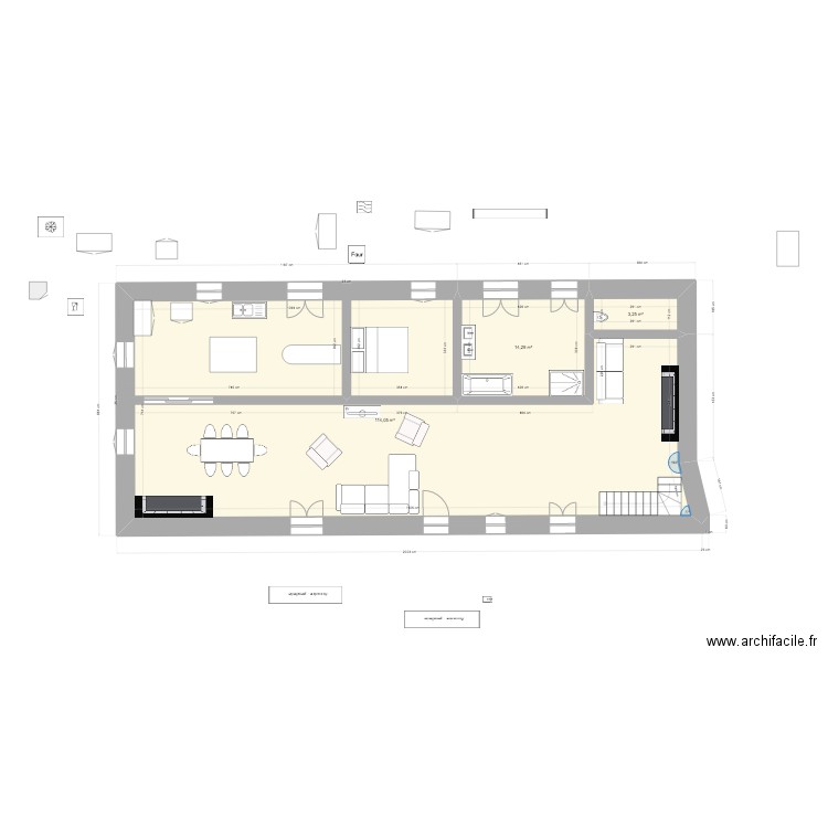 Maison_v13. Plan de 3 pièces et 132 m2