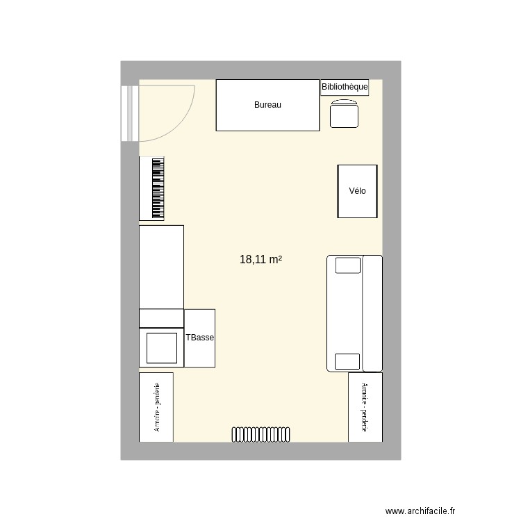Chambre LZH. Plan de 0 pièce et 0 m2