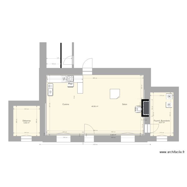 Maison du haut Cuisine Salon 2020. Plan de 0 pièce et 0 m2