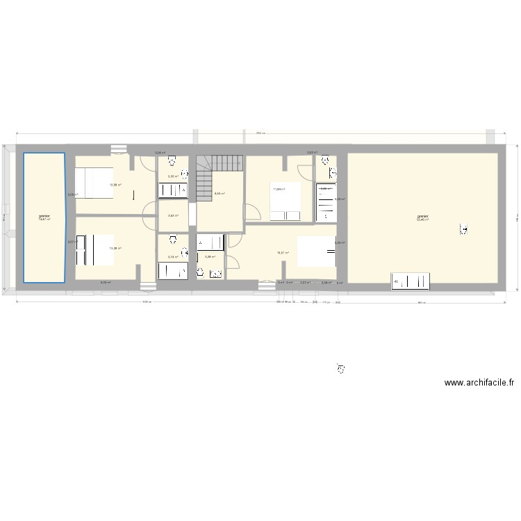 colas 1911 21 a. Plan de 30 pièces et 354 m2