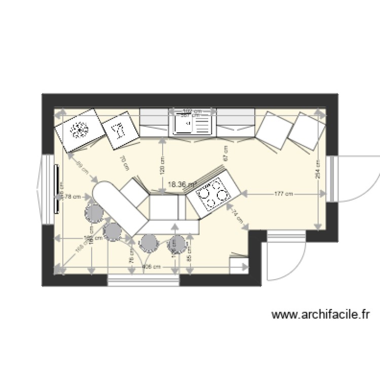 cuisine BA concept 2. Plan de 0 pièce et 0 m2