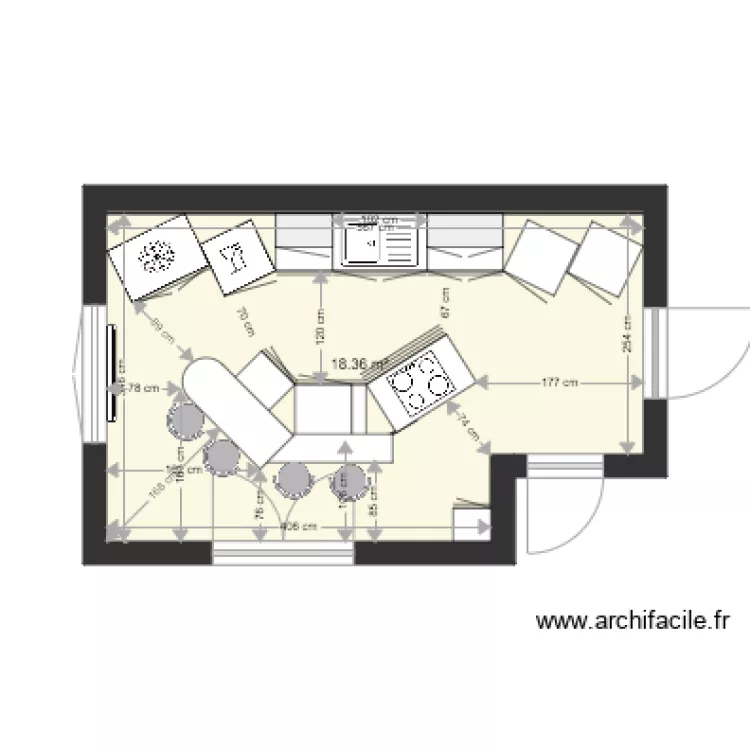 cuisine BA concept 2. Plan de 