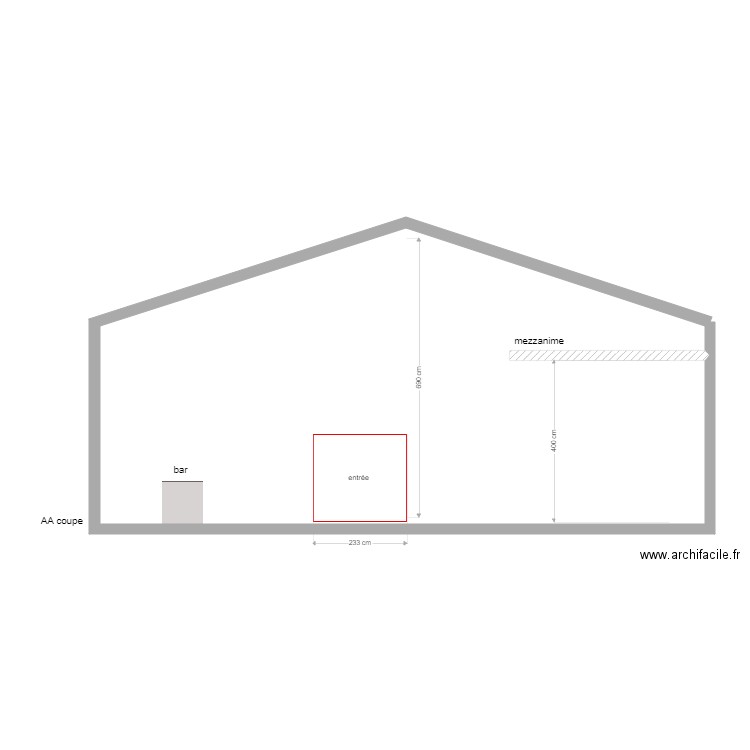 coupe atypik. Plan de 0 pièce et 0 m2