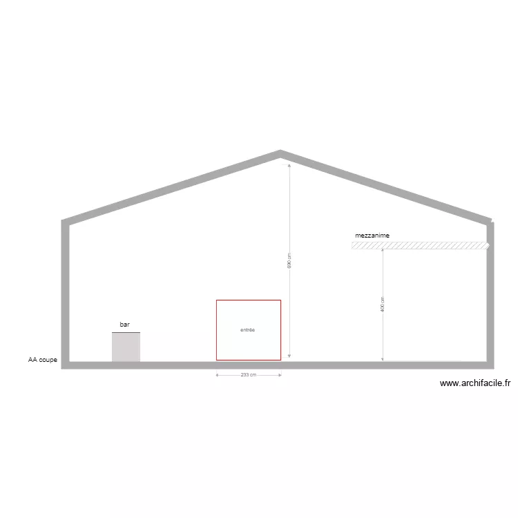 coupe atypik. Plan de 0 pièce et 0 m2