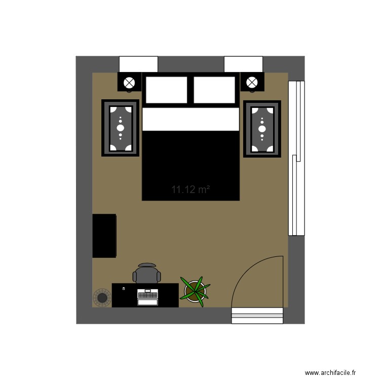 Chambre 1. Plan de 0 pièce et 0 m2