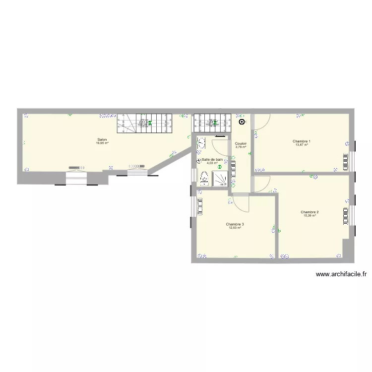 30 bis 1er &eacute;tage projet &eacute;lec. Plan de 