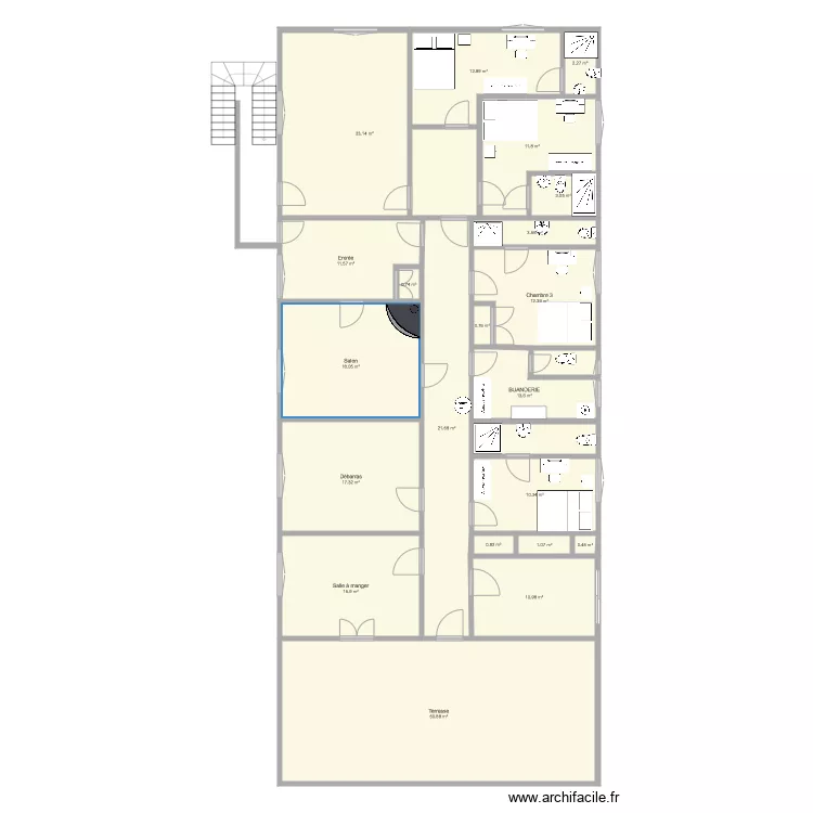 Philippe B&eacute;ni Mellal. Plan de 