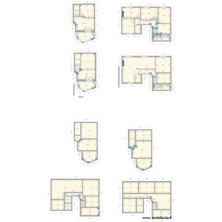 brest. Plan de 49 pièces et 486 m2