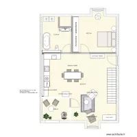 Wohnung Dana - Variante Salon unten - ohne Sofa/TV
